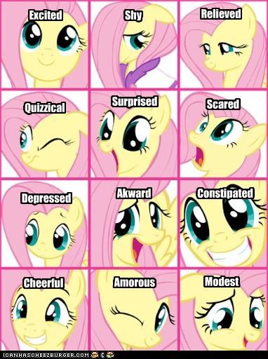 The many moods of Fluttershy