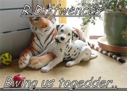 R Diffwences  Bwing us togedder..