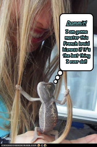 Hold still will ya, blondie?!
