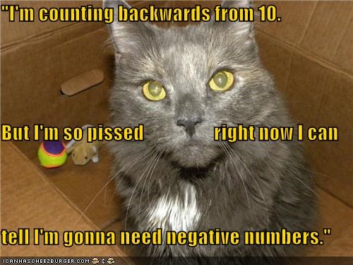 "I'm counting backwards