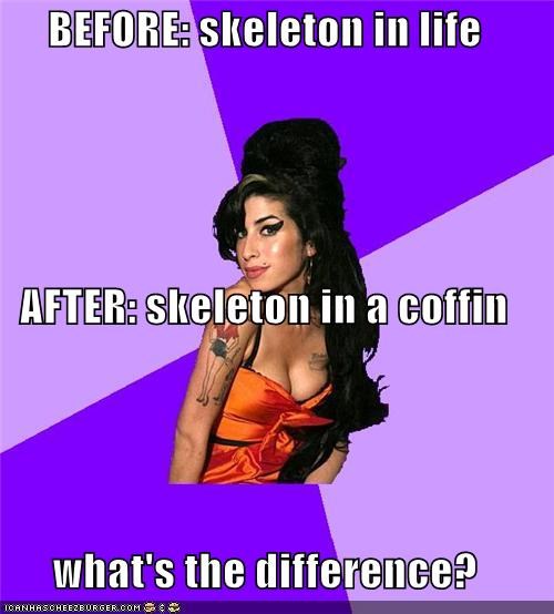 BEFORE: skeleton in life AFTER: skeleton in a coffin what's the difference?