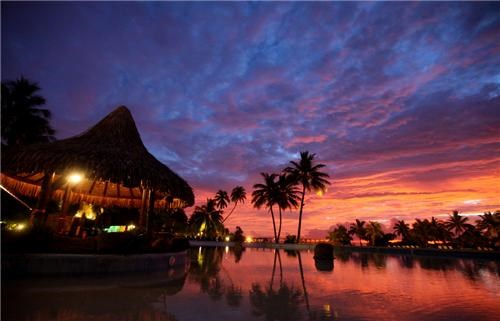 Sunset in Tahiti