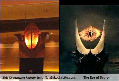 This Cheesecake Factory light Totally Looks Like The Eye of Sauron
