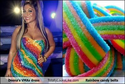 Deena's VMAs Dress Totally Looks Like Rainbow Candy Belts