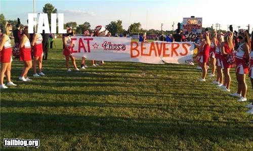 Cheerleader Banner FAIL
