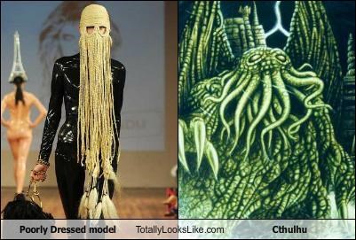 Poorly Dressed Model Totally Looks Like Cthulhu