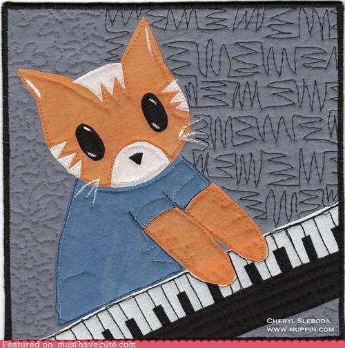 Keyboard Cat Quilt