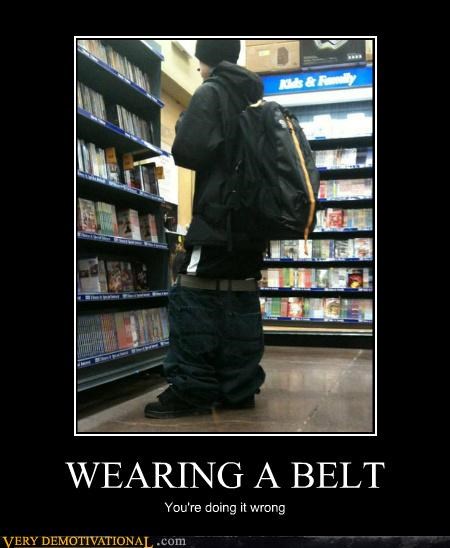 WEARING A BELT, Man