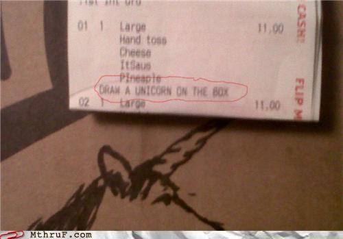 Even Better If It Was Spearing a Pizza on Its Horn