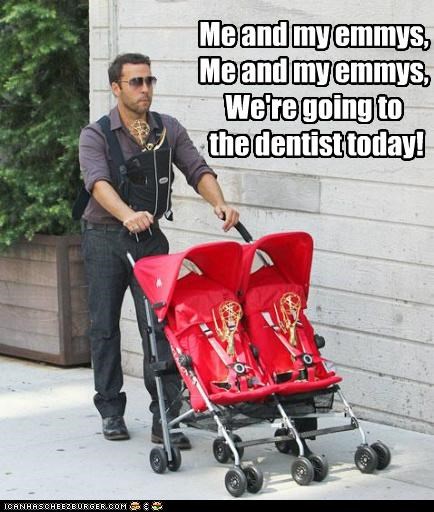 Oh, Just Heading to the Dentist... With My EMMYS!