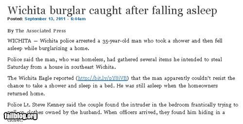 Probably Bad News: Just a Quick Cat (Burglar) Nap