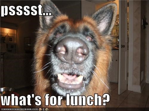 psssst...  what's for lunch?