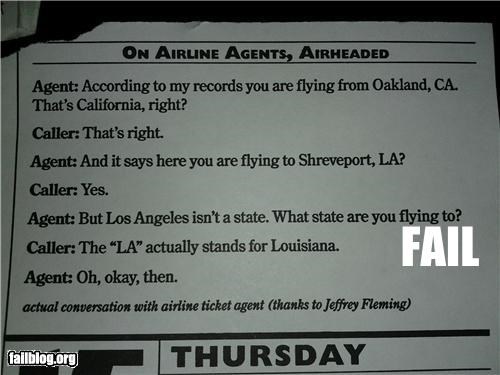 Airline Agent FAIL