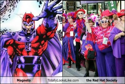Magneto Totally Looks Like the Red Hat Society