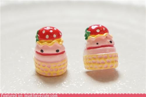Strawberry Cake Earrings