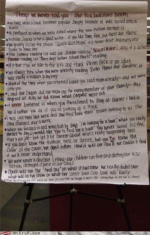 How Your Bookseller Really Feels About You