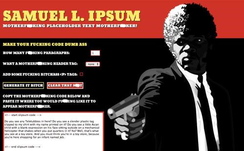 Samuel L. Jackson Filler Text Generator of the Day
