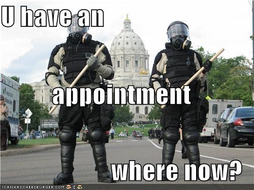 U have an  appointment where now?