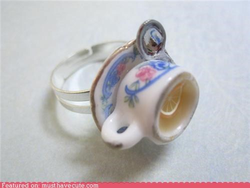 Classy Tea Cup Ring