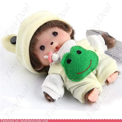 Monchichi Frog Baby
