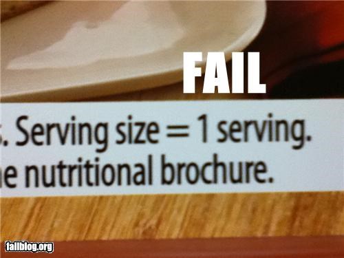 Serving Size Description FAIL