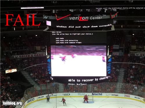 Verizon Center Jumbotron FAIL