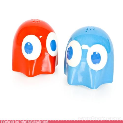 Pac Man Ghost Salt and Pepper Shakers