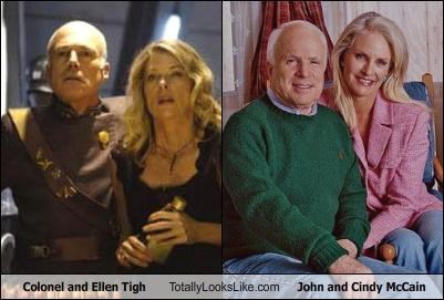 TLL Classics: Colonel and Ellen Tigh Of "Battlestar Galactica" Totally Look Like John and Cindy McCain