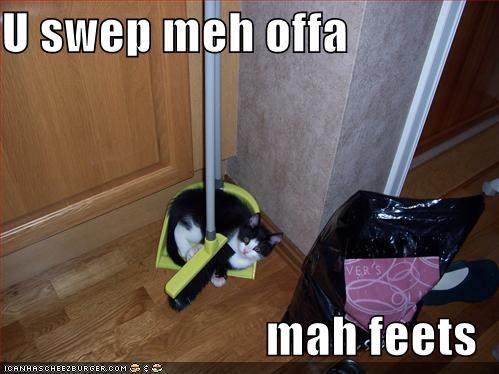 U swep meh offa  mah feets