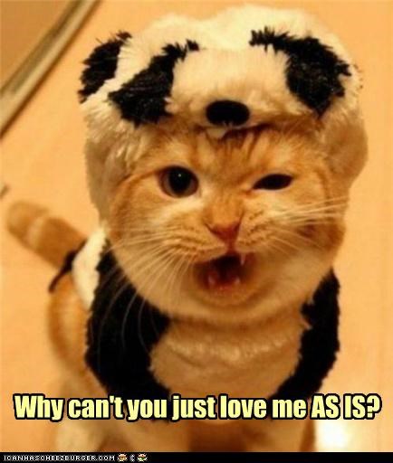Why can't you just love me AS IS?