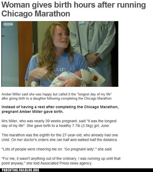 Public Parenting News: So, the Baby Finished the Marathon Too?