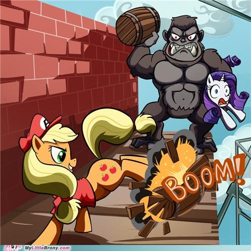 Applejack Doesn't Need to Jump Over the Barrels