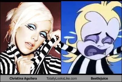 Christina Aguilera Totally Looks Like Beetlejuice