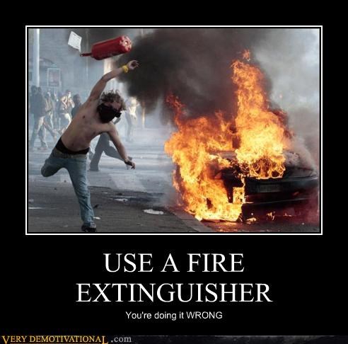 USE A FIRE EXTINGUISHER