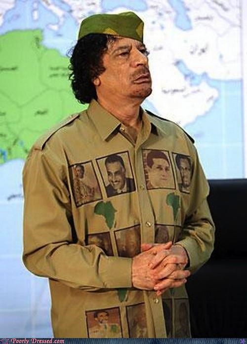 Gadhafi And His Selection of Shirts