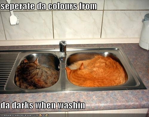 seperate da colours from  da darks when washin