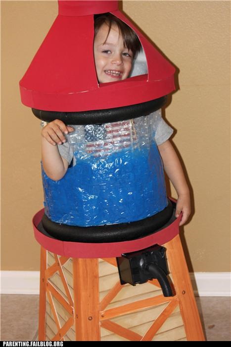 Of all the WB Characters to Dress Up as, the Water Tower?