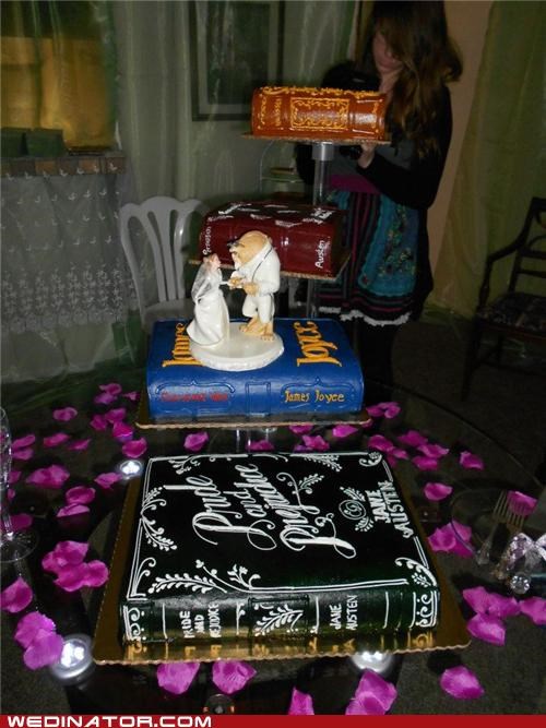 Bookworm Wedding Cake