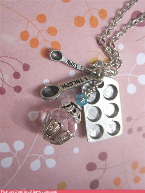 Cupcake Cooking Necklace