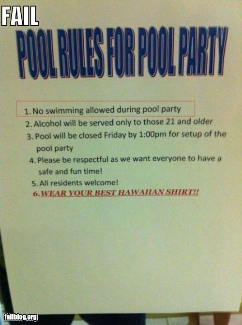 Pool Party FAIL