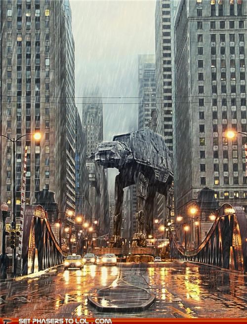 Digital Art: An AT-AT in Chicago