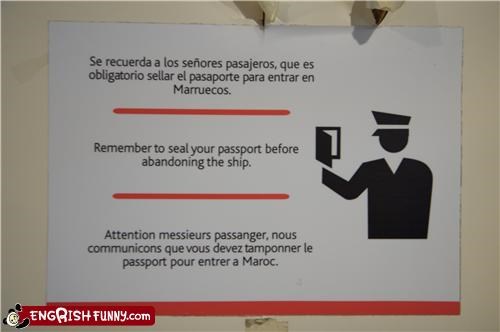 Can't have any soggy passports after the ship sinks