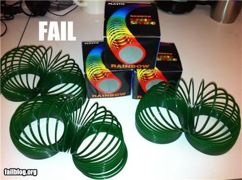 Rainbow Slinky FAIL