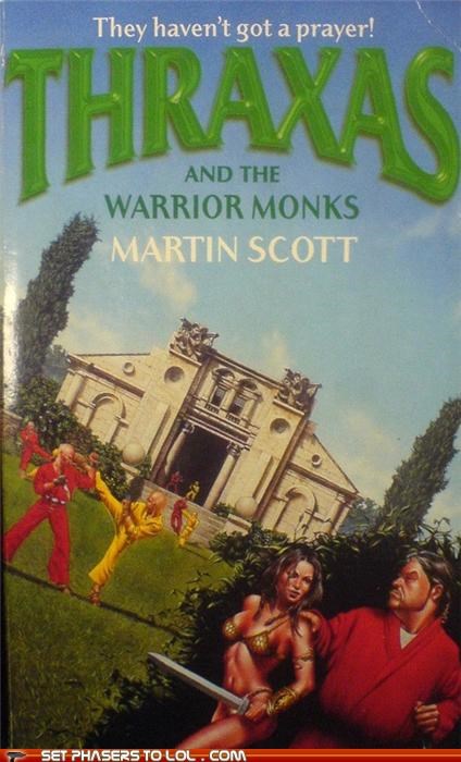 WTF Fantasy Book Covers: Thraxas and the Warrior Monks