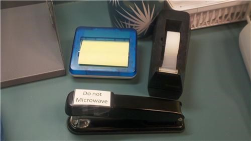You should have seen what happened to the last stapler