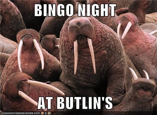 BINGO NIGHT  AT BUTLIN'S