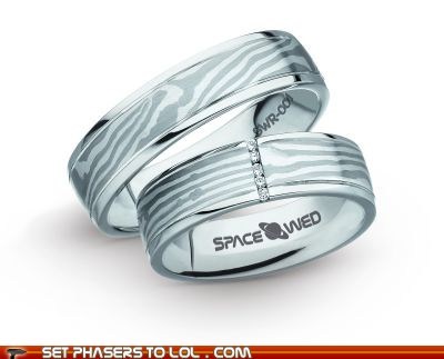 Space Wedding Rings