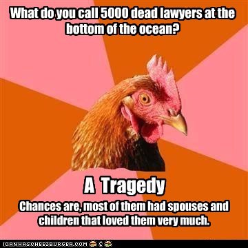 Anti-Joke Chicken Goes Pro Bono