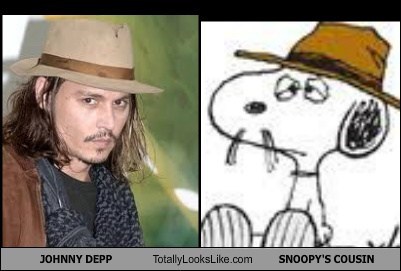 JOHNNY DEPP Totally Looks Like SNOOPY'S COUSIN