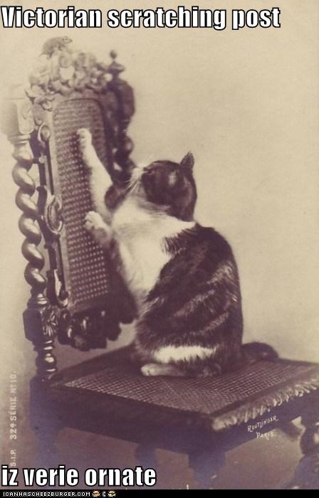 Victorian scratching post